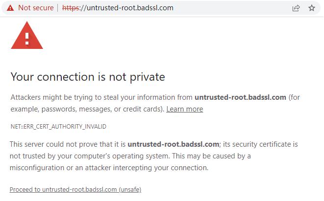 not judge whether the SSL certificate is trustworthy