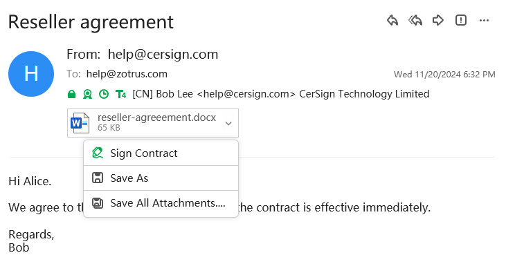 electronic contract signing service