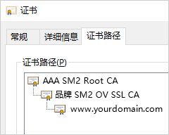 品牌SM2 OV SSL CA