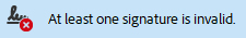 At least one signature is invalid